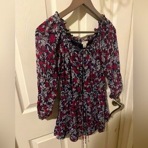 Diane Von Furstenberg DVF silk off-shoulder top